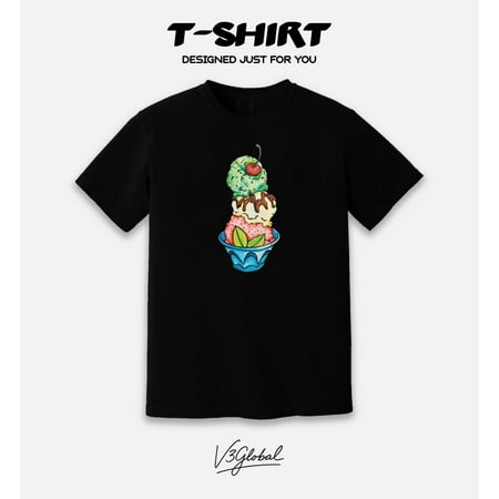 A Classic Delicious Looking Ice Cream Sundae Dessert Art Comfort Color T-Shirt up to size 4XL