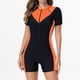 thumbnail image 4 of Traje de baño de una pieza para mujer, conjuntos de bikini para mujer, traje de baño de buceo de nailon con mangas cortas y cremallera, traje de baño de una pieza para mujer, traje de baño de una piez, 4 of 5