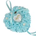 thumbnail image 1 of Wedding Ring Pillow, 7.9 Inch Foam Roses Heart Shaped Hanging Wedding Ring Pillow Box With Ribbon, Pearls And Rhinestones Ring Pillow Ring Cushion For, 1 of 1