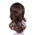 thumbnail image 4 of Cabello Medio Largo Cabello Grande Ondulado Peluca Esponjosa Moldeadora de Rostro Cabello Corto Peluca de Red Rosa, 4 of 10