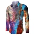 thumbnail image 4 of Camisas de verano con estampado floral y pintura al óleo para hombre, camisas de manga larga con solapa y estampado 3D, ropa informal vintage Y2k ajustada para mujer, 4 of 5
