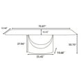 thumbnail image 4 of POVISON 71"Hobart Modern Minimalist Dining Table For 4-6, Black Rectangular Matte Sintered Stone Tabletop, Dark Gray Carbon Steel Leg, 4 of 8