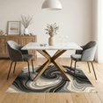 thumbnail image 3 of ODIKA Abstract Contemporary Grey Flowing Ribbons Blended Tones Crisp for Guest Room, Lounge, Apartment, Non-Slip Low Profile, 3 of 7