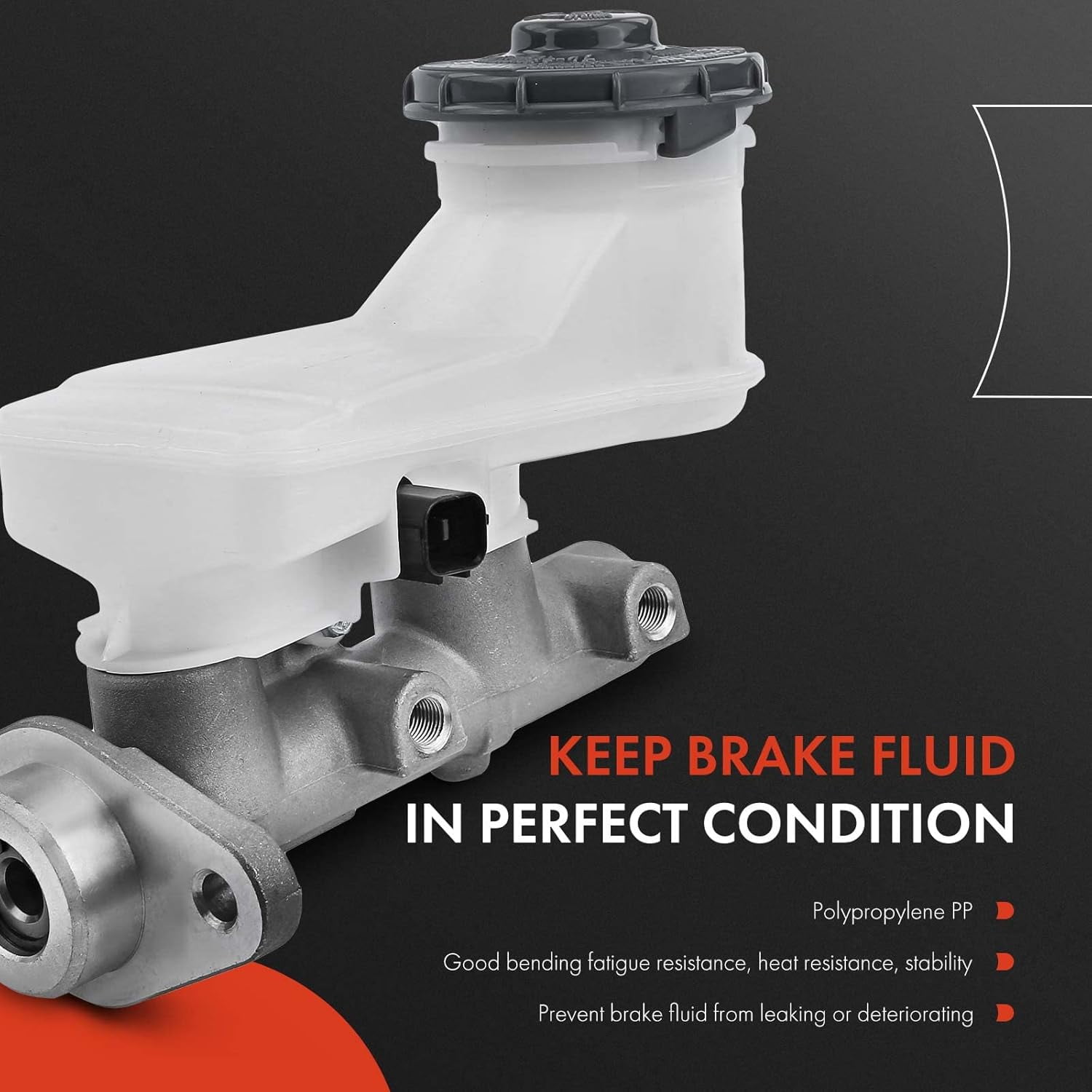 A-Premium Brake Master Cylinder with Reservoir and Cap Compatible with Honda Vehicles - Civic 2001 2002 2003 2004 2005 - Replace OE# 46100S5DA01, 46100S5DL01