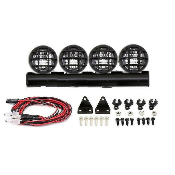 Barra de luces Led para lámpara de techo de coche a control remoto, Compatible con 1/24 coche trepador de control remoto Scx24 90081