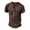 31#Brown, variant on Mens Distressed Henley Shirts Retro Short Sleeve Tee Shirts Casual Button Down Washed T-Shirts for Men