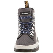 Dr. Martens Women's Combs W Fashion Boot, Gunmetal Nylon Ripstop+Grove, 9