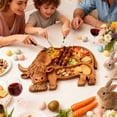 thumbnail image 6 of Highland Cow Wooden Charcuterie Board, Natural Solid Wood with Compartments for Cheese, Meats, Fruit, Farm Themed Party (Cooked Food Platter - Cattle), 6 of 9