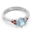 thumbnail image 3 of Diamond-Capitals 2.20 Ct Round Aquamarine & Red Ruby Wonderful Engagement Ring for Women 18K White Gold Size 8.5, 3 of 7