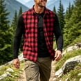 thumbnail image 2 of Atkumj Plaid Vest for Men Versatile Turn Down Collar Button Up Vest Fashion Loose Color Block Sleeveless Shirts for Men for Relaxed Daily Outfit S, 2 of 8