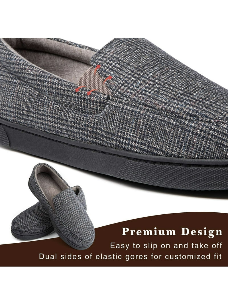 Zizor Men's Moccasin Slipper Cozy Lightweight House Shoes