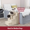 thumbnail image 6 of TRIXIE 4-Step Foldable Velour Pet Stairs with Storage, Beige, 6 of 6