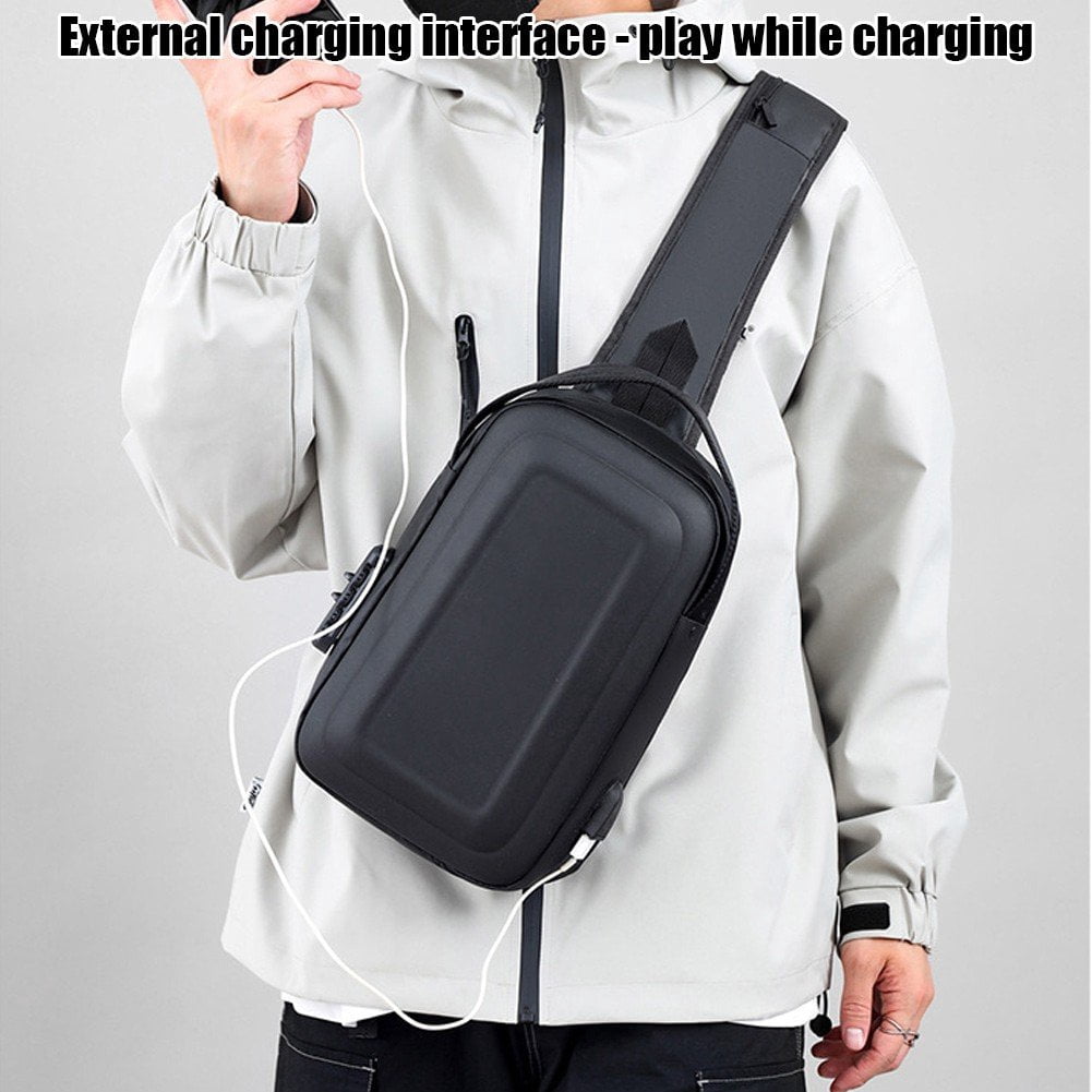Jiibva Small Sling Bag Fashion Men Chest Bags Waterproof Casual Crossbody Bag Shoulder Bag Daily Handbags for Hiking Cycling