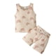 thumbnail image 1 of Conjunto De Dos Piezas Para Bebés, Niños Y Niñas, Sin Mangas, Con Estampado De Cactus Arcoíris, Pantalones Cortos, Camiseta Sin Mangas Odeerbi LM103-9870, 1 of 7