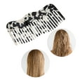thumbnail image 5 of Unique Bargains 1 Pc Irregular Simplicity Hair Comb Black White Acetate Sheet, 5 of 5