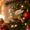 thumbnail image 4 of Dalxymotic Christmas Sheep Ornament, Ram Hanging Pendant Figurine, Rustic Farm Animal Tree Decor Accent, Holiday Decor Gift for Christmas Tree, Home, Mantel, Shelf, Window, Porch, 4 of 6