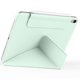 thumbnail image 3 of Funda para iPad mini (2024) (2021) de piel sintética con soporte origami y funda magnética para tableta, color gris, verde claro y multicolor, 3 of 5