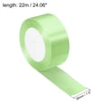 thumbnail image 2 of Unique Bargains 1.5 Inch Wide 24 Yards Satin Ribbon, Double Face Solid Crafts Roll for Party Home DIY Wrapping Decoration, Light Green, 2 of 6