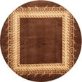 thumbnail image 1 of Ahgly Company Machine Washable Indoor Round Traditional Saffron Red Area Rugs, 4' Round, 1 of 7