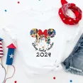 thumbnail image 3 of Ropa de vacaciones familiares de Disney, moda para viaje a Disneylandia, camiseta informal para niña, ropa de calle de manga corta de verano, camiseta para bebé niño, 3 of 5