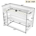 thumbnail image 6 of Bellemave Twin XL Over Twin XL Bunk Bed, Wood Bunk Bed Frame with 21.7" High Guardrail, Converts to 2 Individual Beds, Space Saving Floor Bunk Beds Design for Teen Adults,White, 6 of 7
