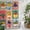 Crimson, variant on Fruit Patchwork Shower Curtain - Water Repellent Fabric Shower Curtains Washable, Modern County Funny Fruits Striped Decorative Polyester Cloth Bathroom Curtains Modern Bath Decor 36"x72"