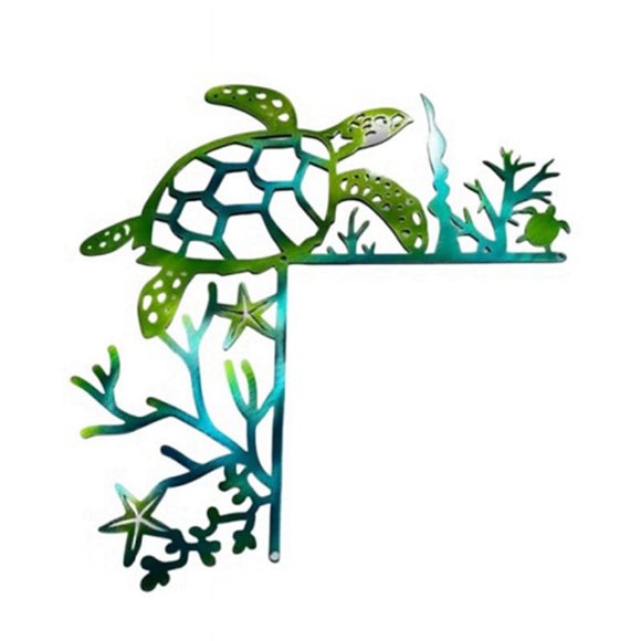 Sea Turtle Door Frame Decoration, Double Sided Silhouette, Metal Door Frame Wall Art Decor