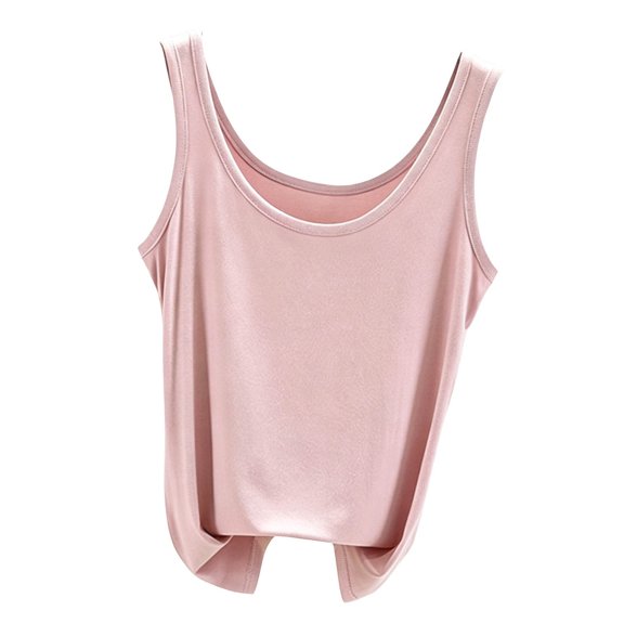 QSAWXQZ Women's Modal Pajama Top Crew Neck Sleeveless Loose Tank Shirt Loose Soft Sleepwear Lounge Top L