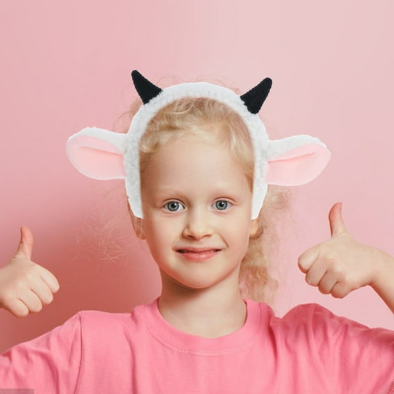 OFFIGAM Black Sheep Ears Headband Animal Hair Hoop Cute Costume Party Accessory for Kids and Adults