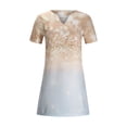 thumbnail image 4 of EQWLJWE Robes d'Été pour Femmes 2023 Mode Décontractée pour Femmes Robe à Manches Courtes Imprimée Taille Ample Mi-Jupe, 4 of 7