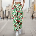 thumbnail image 2 of WEAIXIMIUNG Pantalon Noir pour Femmes Grande Taille Pantalon Décontracté Imprimé Dessin Animé, 2 of 4