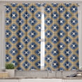 thumbnail image 2 of Ambesonne Ethnic Valance & Curtain, Vintage Tile Art, 55"x36", Blue Orange Beige, 2 of 6