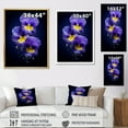thumbnail image 4 of Designart "Moonlit Purple Pansies I" Pansies Wall Decor, 4 of 7