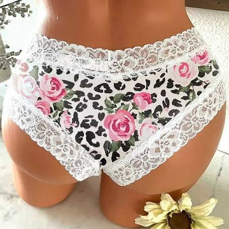 

Idoravan Women s Underwear Clearance Womens Sexy Lingerie Lace Panties Cute Retro Printed Lingerie Pajamas