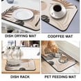 thumbnail image 4 of Chic Floral Coffee Drying Mat, 19.5x12in - Complement Kitchen Counter Absorbent Mat & Splash Guard, Perfect for Coffee Makers, Coffee Mat Espresso Machines, and Dining Room Decor, 4 of 7