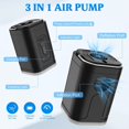 thumbnail image 2 of Electric Air Pump for Inflatables Mini Air Bed Pump with 5 Nozzles 4kPa Powerful Inflator Deflator Air Pump Portable Electric Pump for Air Mattress Airbed Paddling Pool Swimming Ring, 2 of 5