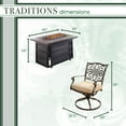 thumbnail image 3 of Hanover Traditions 5-Piece Seating Set in Tan with a 30,000 BTU Fire Pit Table and 4 Swivel Rockers, 3 of 19