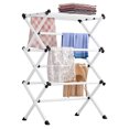 thumbnail image 4 of Yeacher Folding Drying Rack Metal Stand Hanging Saving Space Multifunction Home Laundry Clothes Towel Organizer, 4 of 8