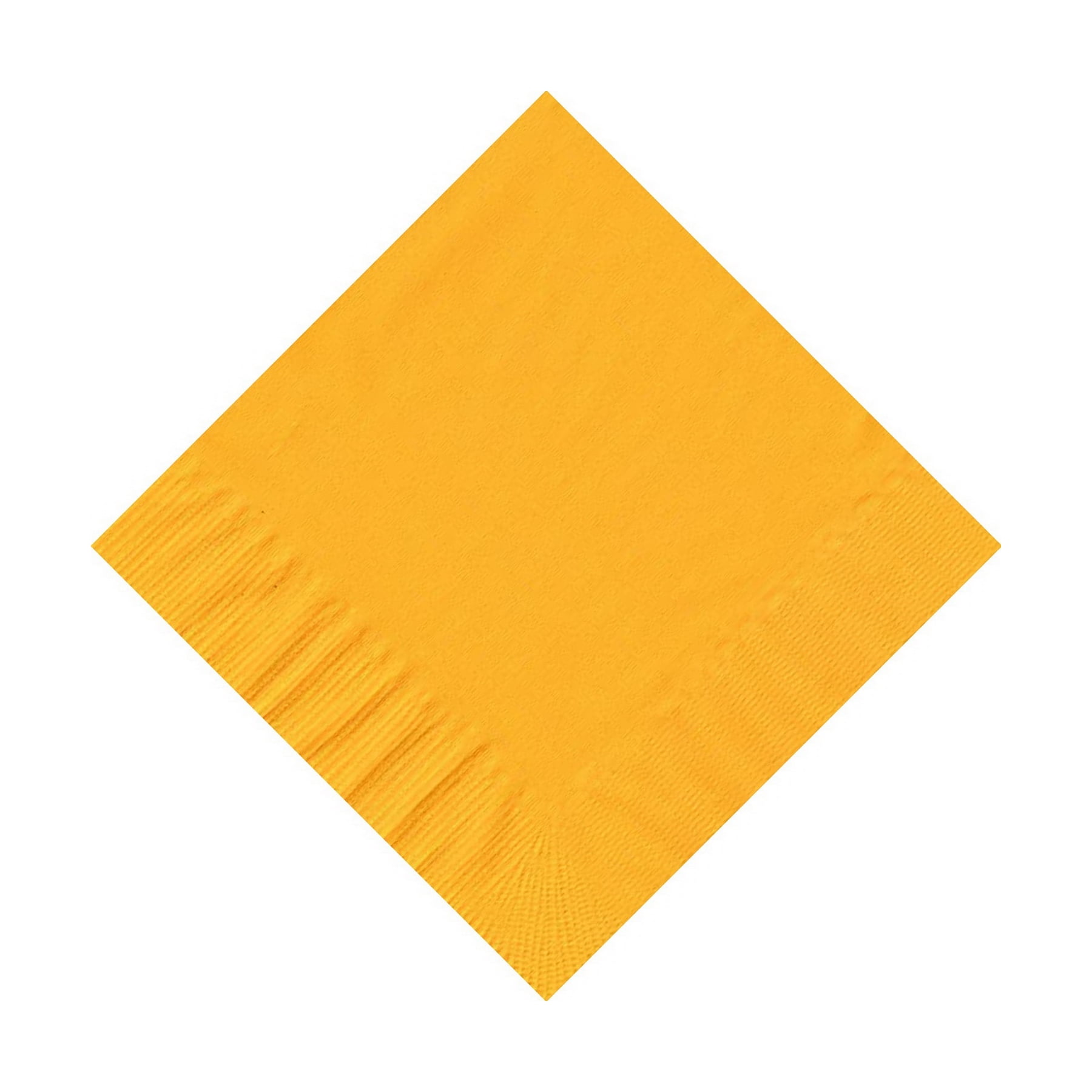 50 Plain Solid Colors Beverage Cocktail Napkins Paper Harvest Yellow
