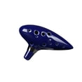 thumbnail image 1 of Ocarina Cerámica Alto C Ocarina Flauta Azul Ocarina Instrumento Musical 12 Hoyos AweSitey EL009594-00, 1 of 4