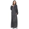 thumbnail image 1 of Women's Flannel Robe Zipper Front Long Plush Full Length Bathrobe with Pockets M-XL, 1 of 6