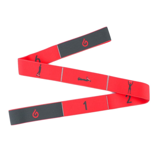 CSChome Yoga Stretching Band Yoga Strap Digital Segmented Design Nylon Resistance Band Fitness Equipment