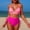 Hot Pink, variant on BOBOGOJP Women 2 Piece High Waisted Bikini Sets Colorblock Sporty Swimsuits Wide Straps Bathing Suit 2026 Summer Swimwear Coffee for Size M
