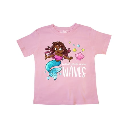 

Inktastic Make Your Own Waves Mermaid with Seashells Gift Toddler Boy or Toddler Girl T-Shirt