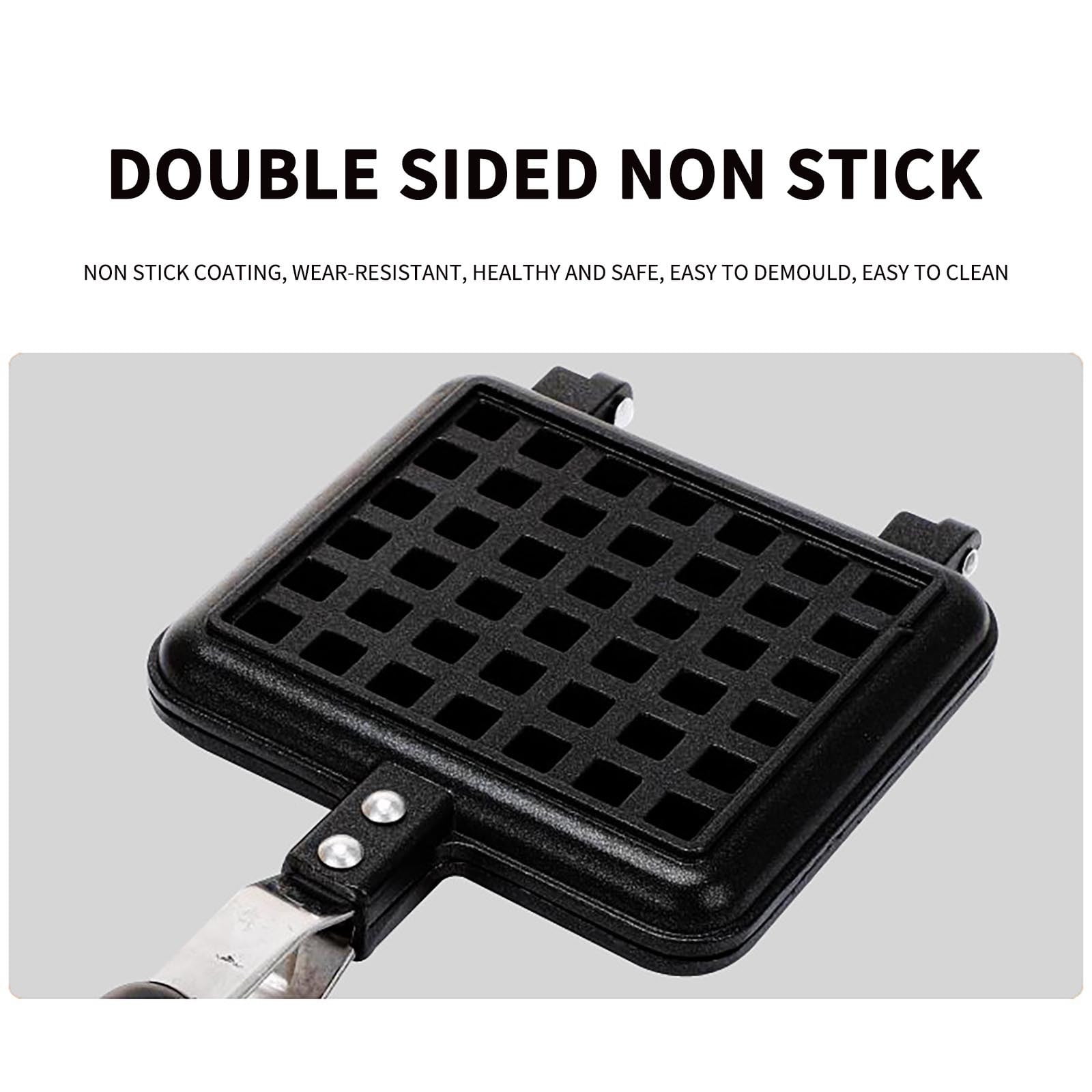 Wovilon Non-Stick Cast Aluminum Stovetopiron, 5.5 Inches Campingmaker Pan, Portable Stove Top Aluminummaker Pan for Family Breakfast Baking