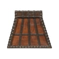 thumbnail image 4 of Ox Cart Style Display Riser With Iron Accents | 12" High Unique Low Table | Unusual Solid Wood Decorative Pedestal | Rustic Ranch Decor, 4 of 7