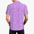 thumbnail image 4 of Daiia Lilac Glittering Pattern Men’s Polo Shirts,Solid Deck Shirt,Classic Fit, Breathable Cotton Polo for Casual and Sport Wear-X-Large, 4 of 9