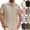 Gray -AH08, variant on Men's Short Sleeve Dress Shirts Stretch Stain Shield Casual Button Down Shirts Solid Formal Shirt with Pocket Khaki 4XL