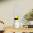 thumbnail image 3 of Zmeidao Vintage Flameless Table Lamp LED Kerosene Lantern, Clear Hurricane Lamp, Battery Operated, for Bedroom Living Room Xmas Party Decoration, 3 of 5