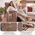 thumbnail image 6 of Dolonm Electric Power Recliner Chair with Side Pocket & Remote, Modern Chenille Nursery Recliner Chair for Living Room, Brown, 6 of 9